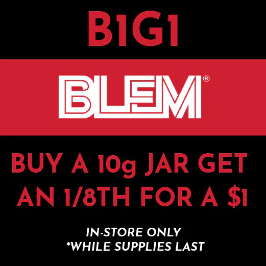 BLEM - Buy a 10g Jar, Get a 3.5g Jar for $1 