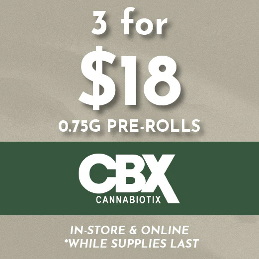Cannabiotix - 3 Pre-Rolls for $18