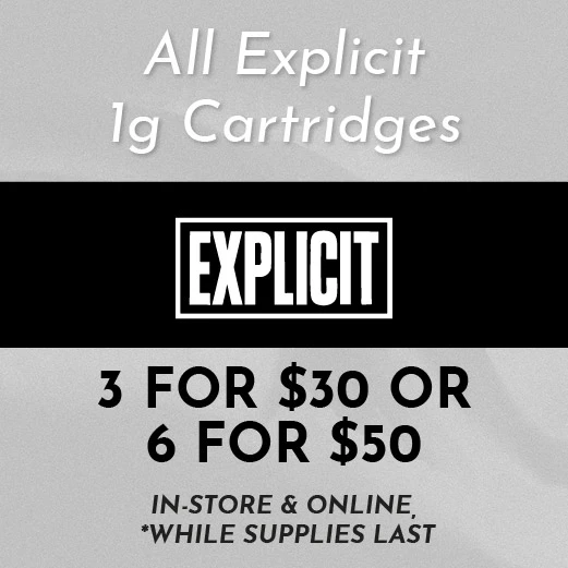 Explicit - 3 Cartridges for $30 or 6 for $50