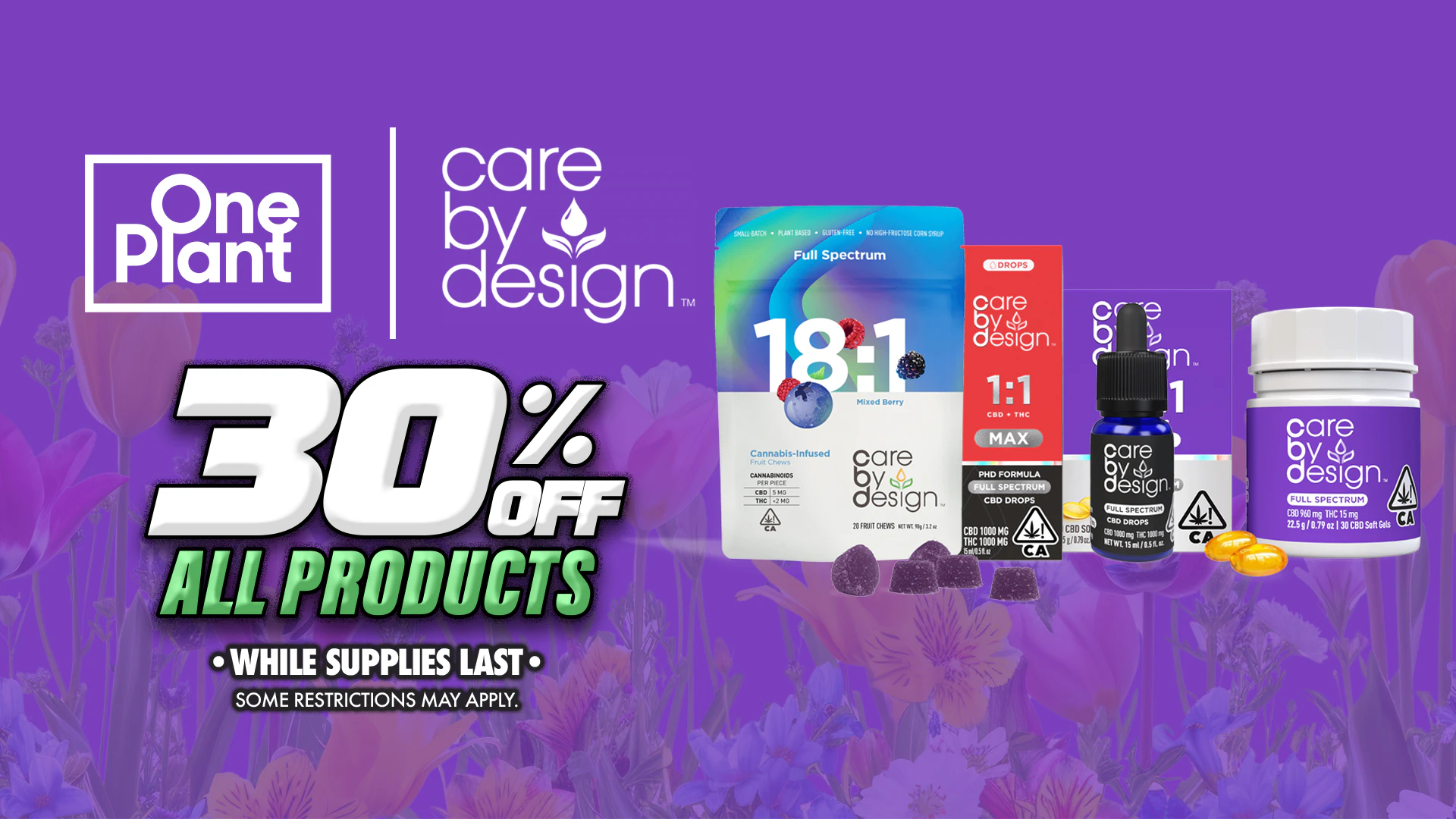 30% Off All Care By Design!