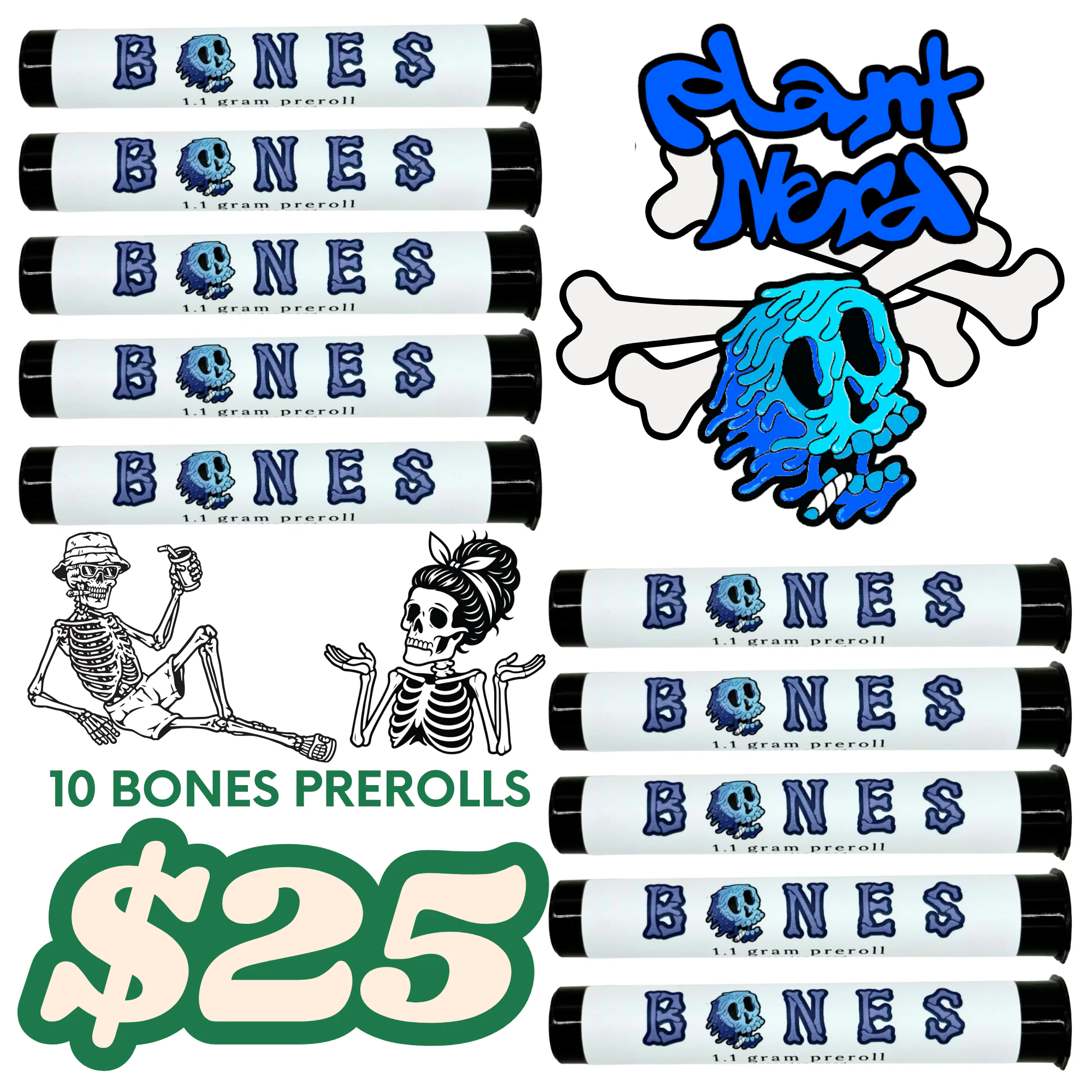 Plant Nerd 1.1g BONES | 10/$25
