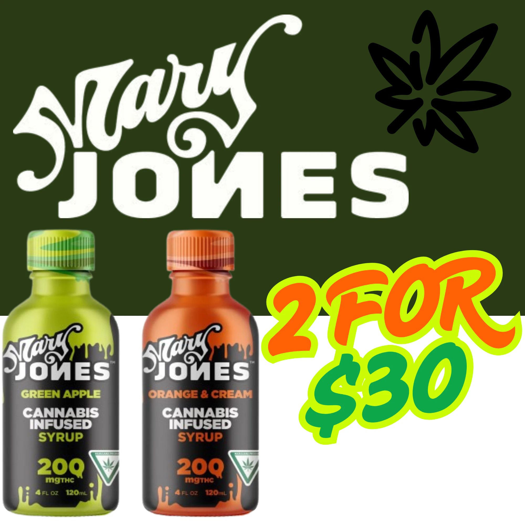 Mary Jones Syrup 200mg | 2/$30