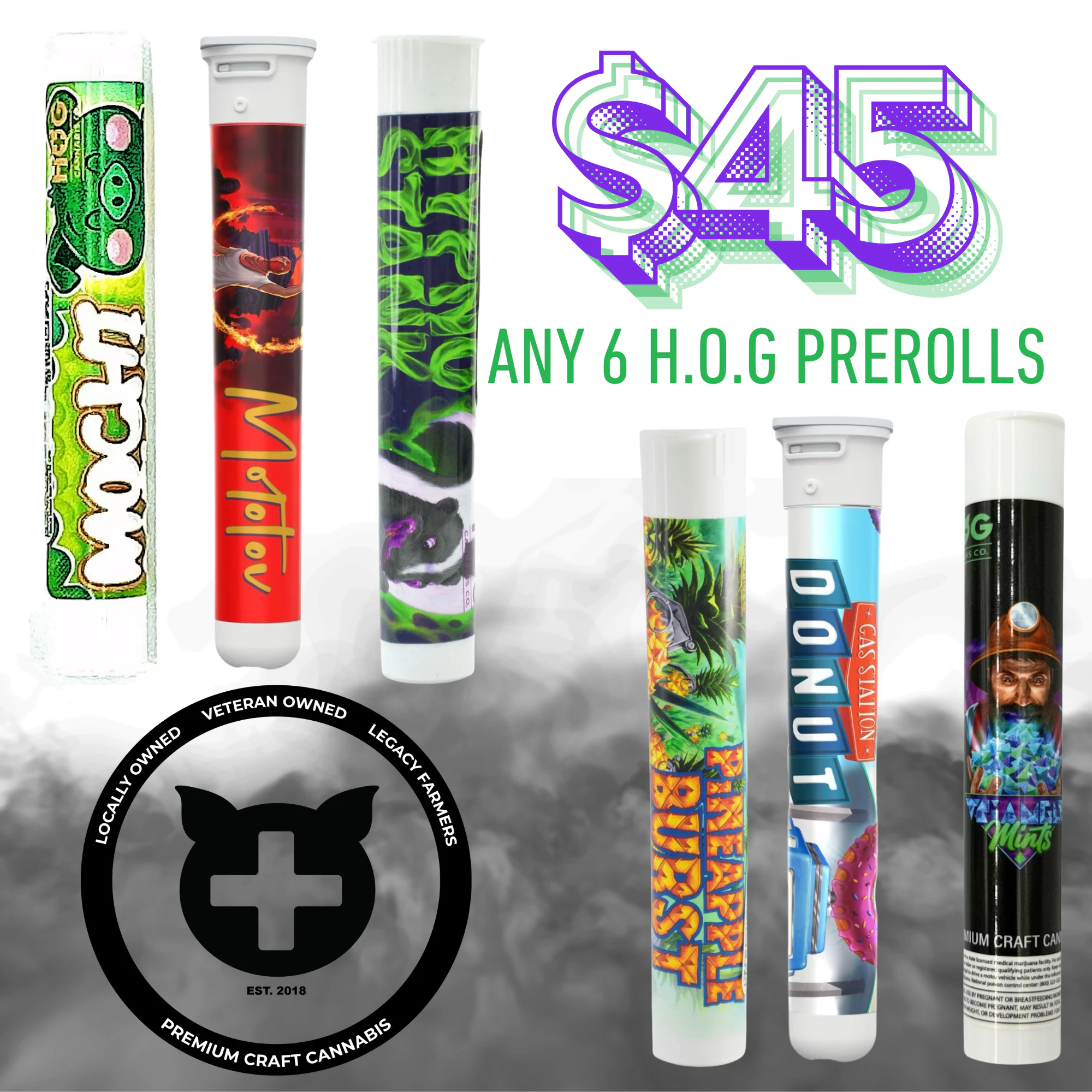 H.O.G. - 1g Prerolls | 6/$45