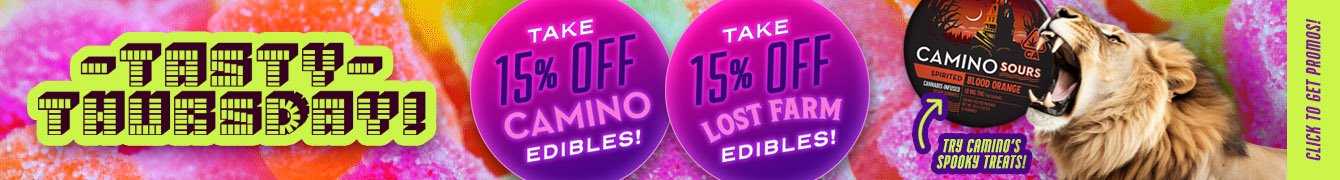 Camino & Lost Farm Edibles 15% Off!
