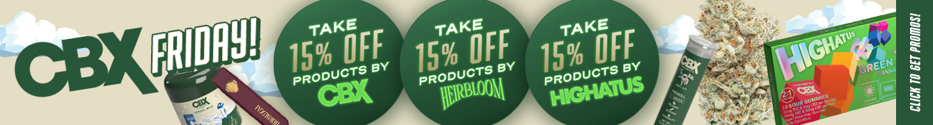 All CBX, Heirbloom, & Highatus Products 15% Off!