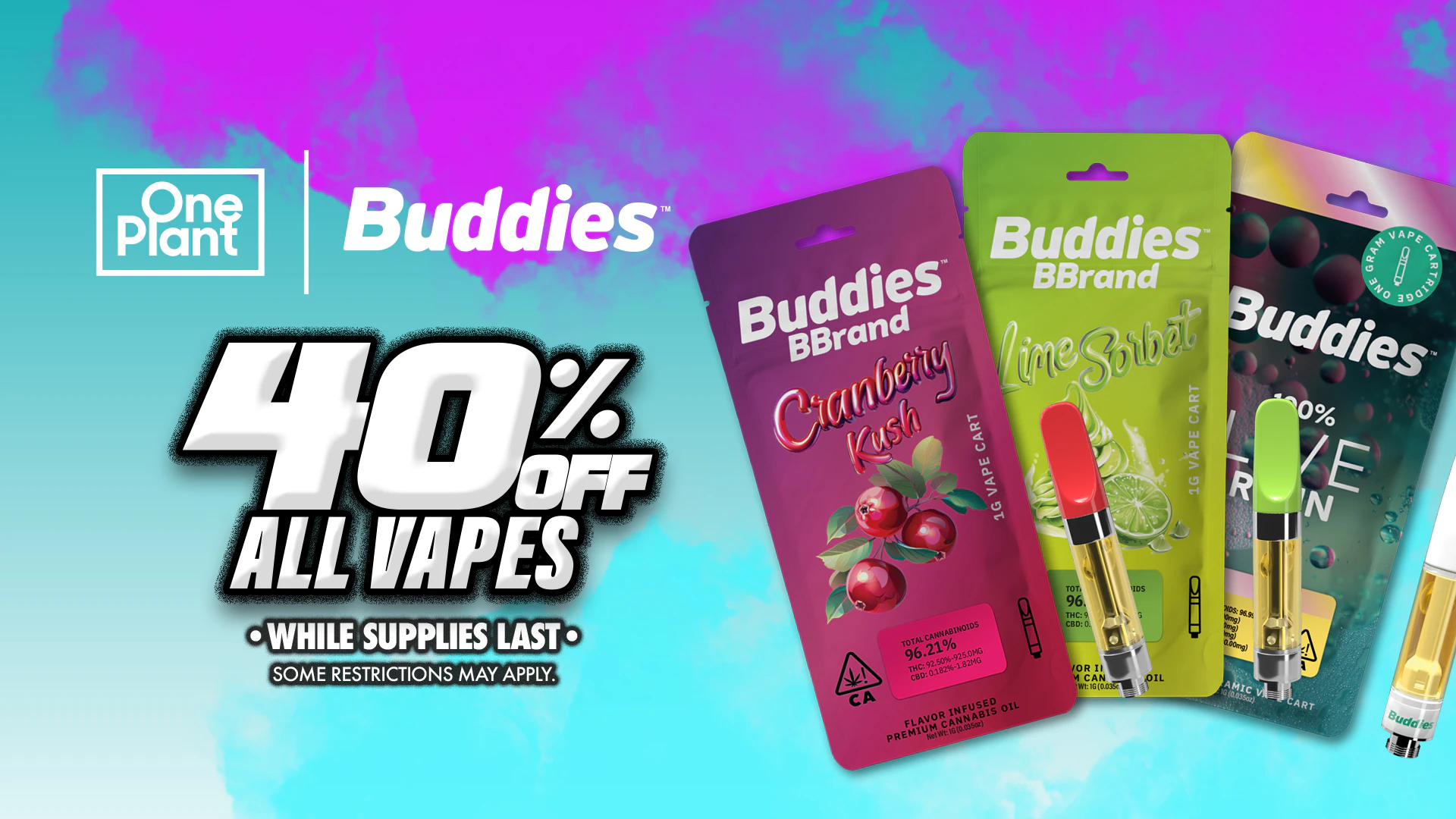 40% Off All Buddies & BBrand Products! 