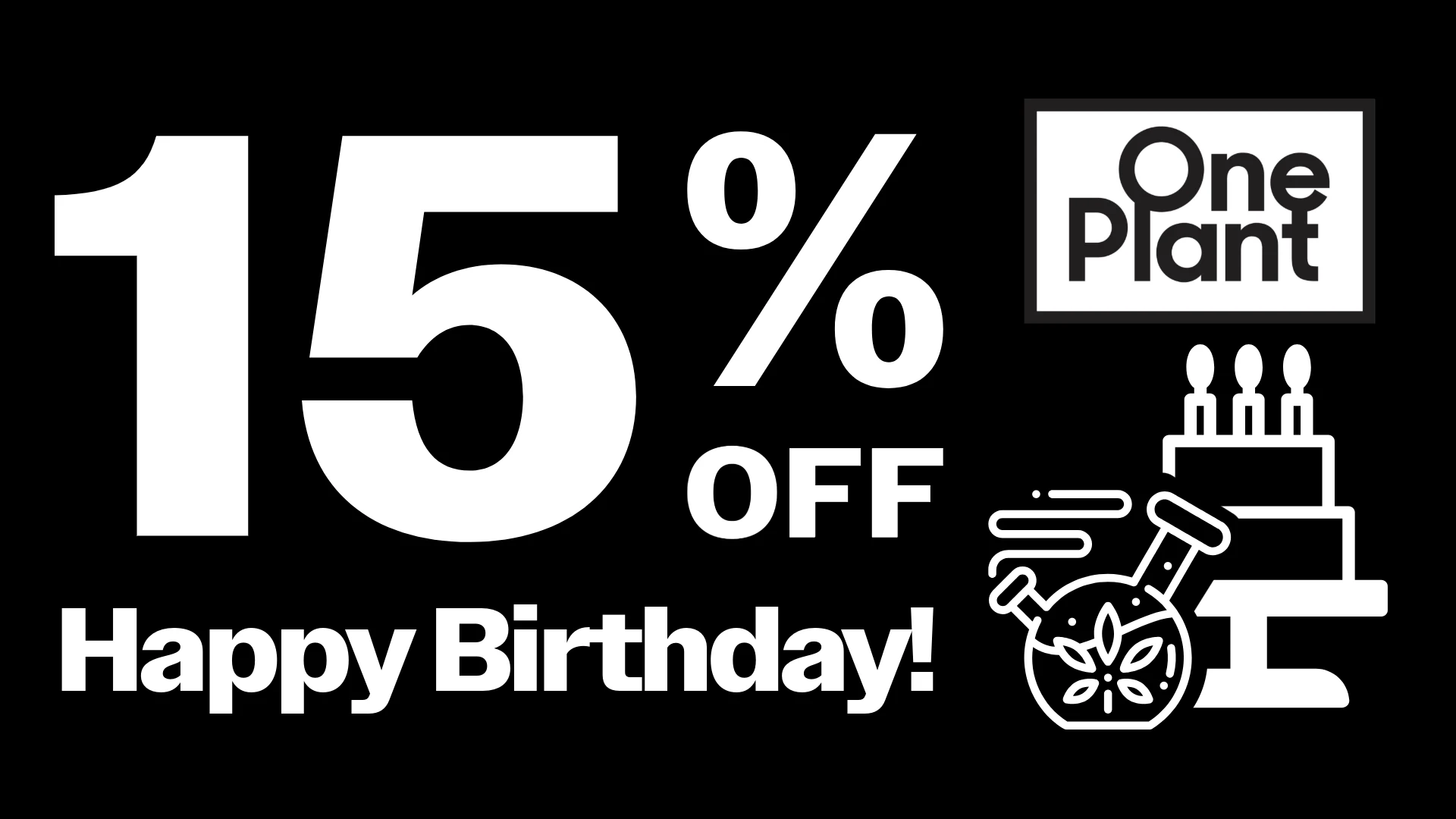 15% Off Happy Birthday Discount!