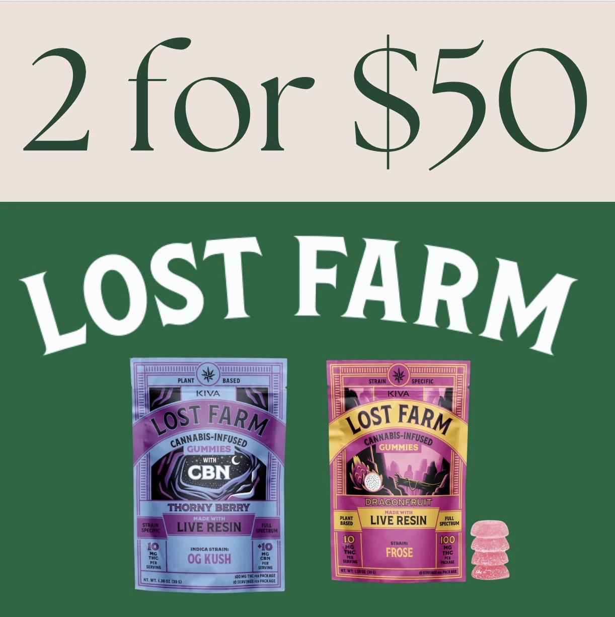  lost farms 2x $50