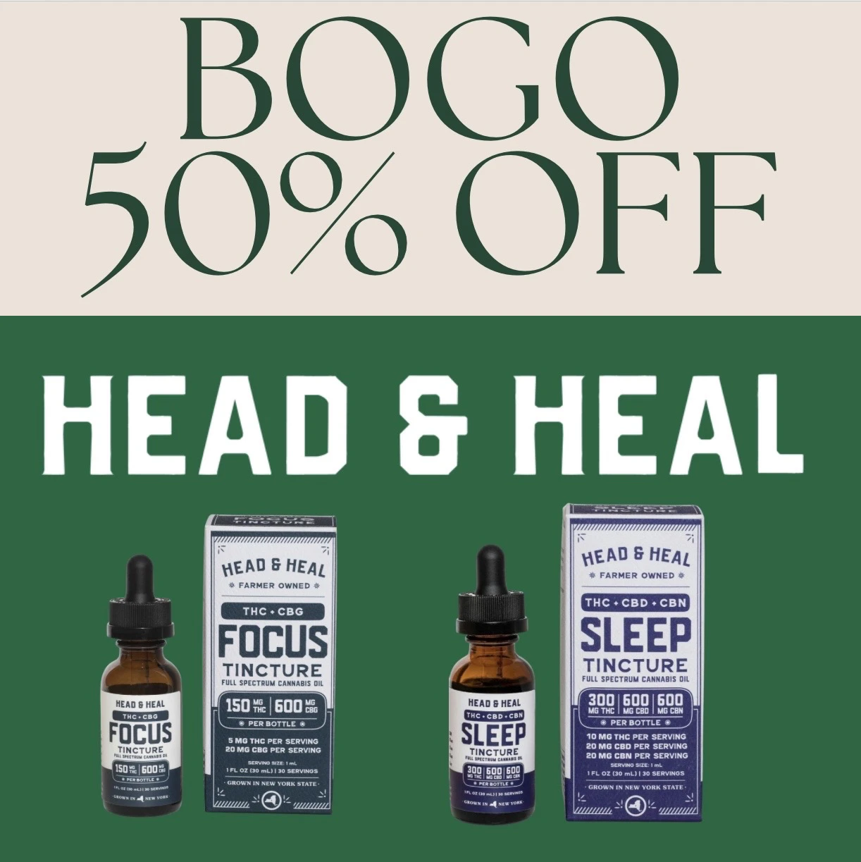 head & heal buy 1 get 1 50% off
