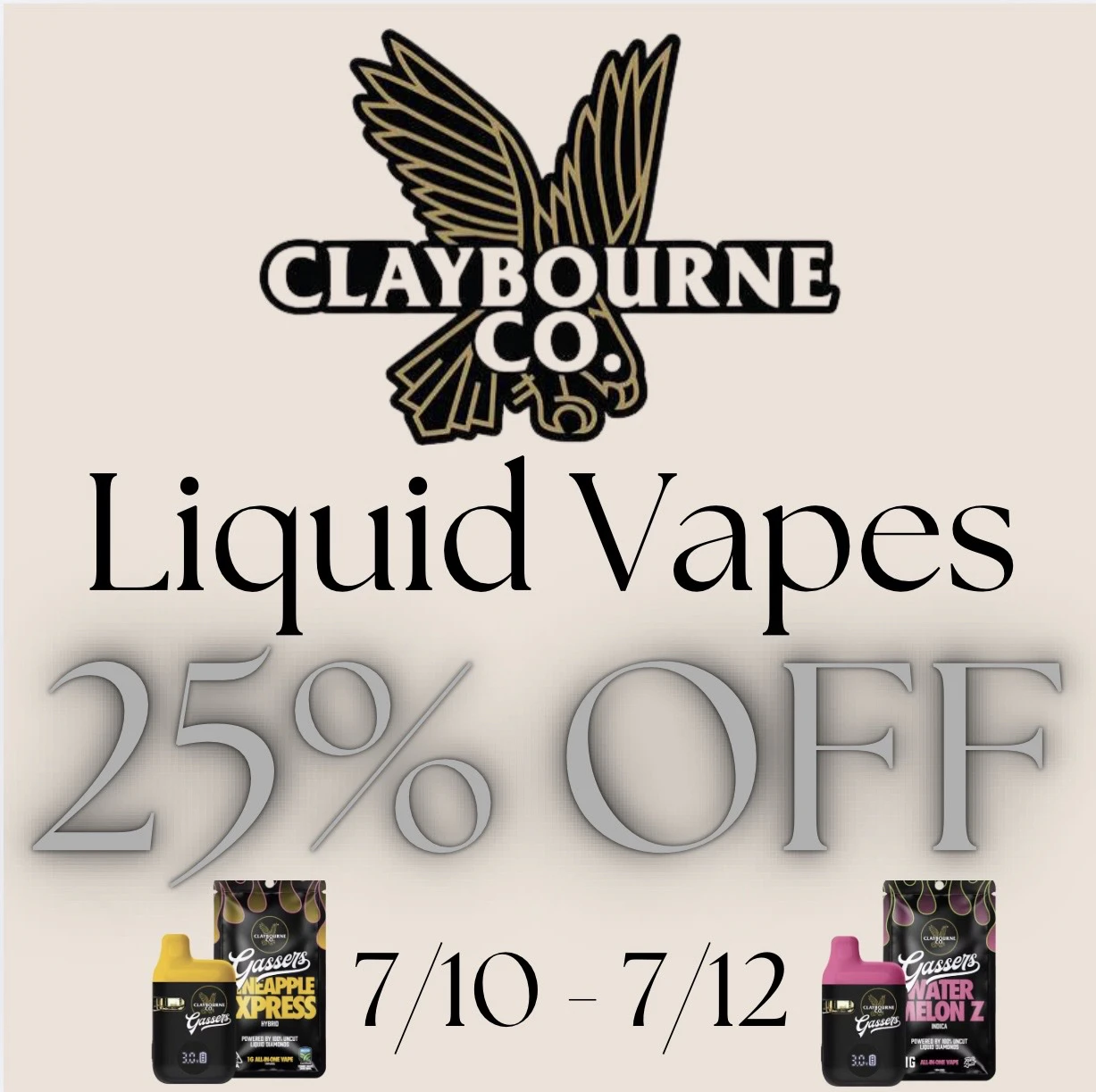  Claybourne Vapes 25% off
