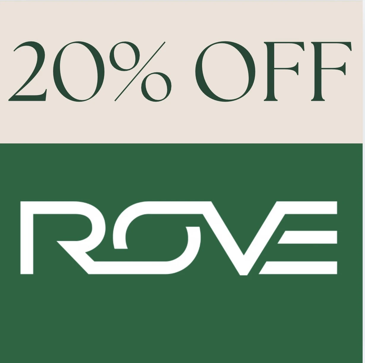 20% off Rove