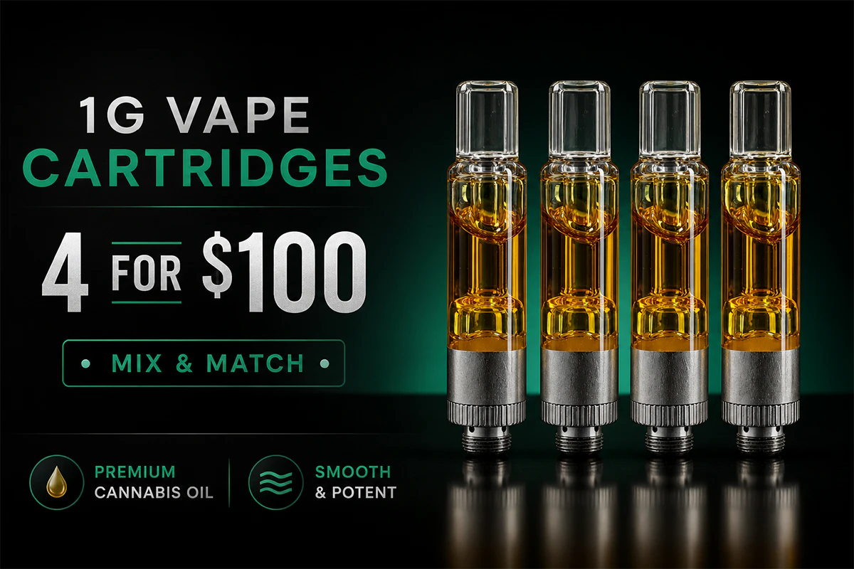 4 1g Carts for $100
