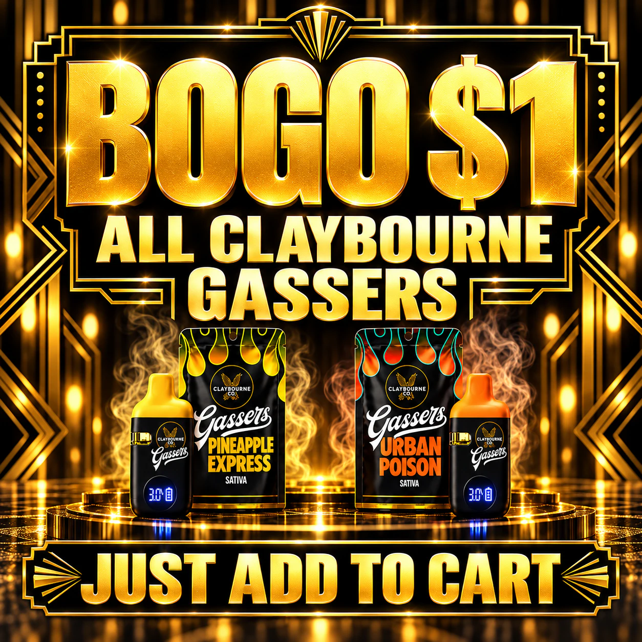 Claybourne Gassers BOGO $1