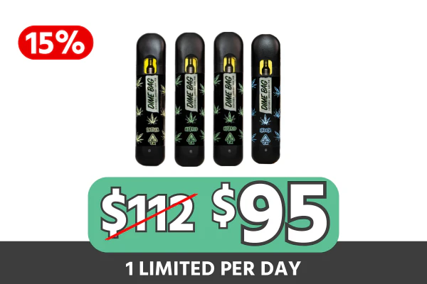 Dime Bag 1g AIO Vape 4-Pack — $95 (Save $17 | 15% Off)