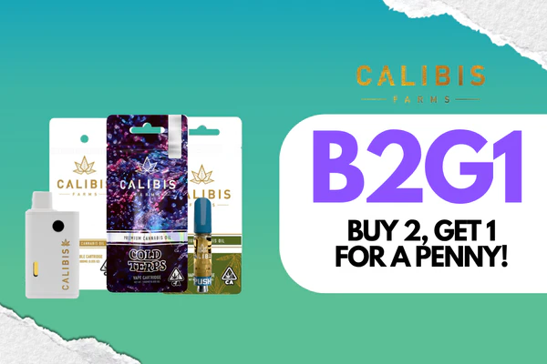 Buy 2 Calibis Farms Vapes, Get 1 for a penny!