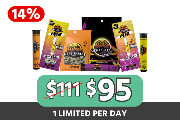 West Coast Treez Flower + Vape + Preroll Bundle — $95 (Save $16 | 14% Off)