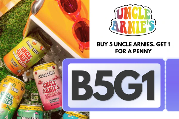 Get 1 Uncle Arnies for a penny, When you buy 5+ Uncle Arnies