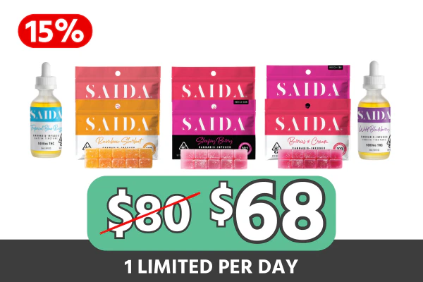Saida Tincture + Edibles Bundle — $65 (Save $15 | 19% Off)