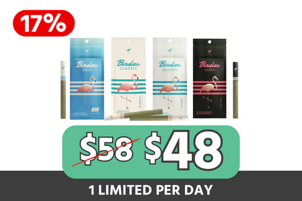 Birdies Preroll Variety Bundle — $48 (Save $10 | 17% Off)