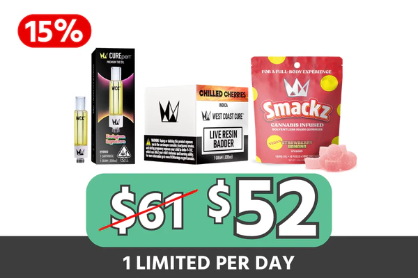 West Coast Cure Edible + Concentrate + Vape Bundle — $52 (Save $9 | 15% Off)