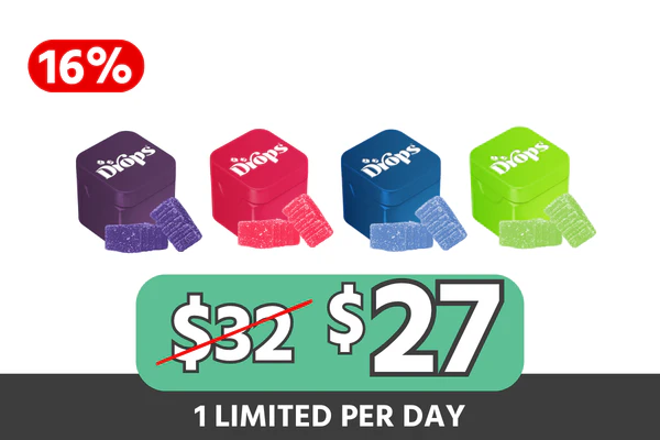 Drops 2pk Live Rosin Jellies 4-Pack — $27 (Save $5 | 16% Off)