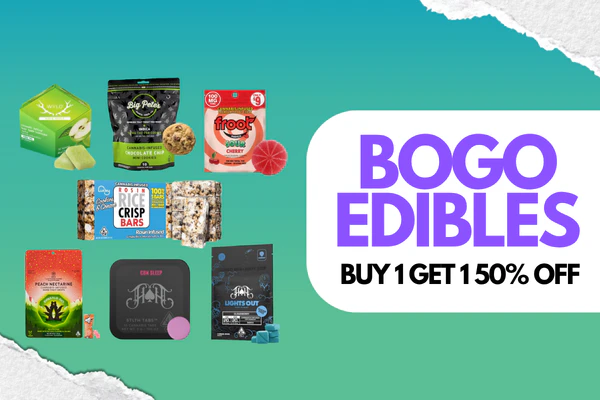 Buy 1 Edible, Get another 50% Off from our selection!