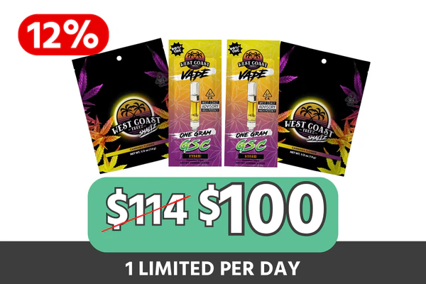 West Coast Treez 14g Smalls + Vape Bundle — $100 (Save $14 | 12% Off)