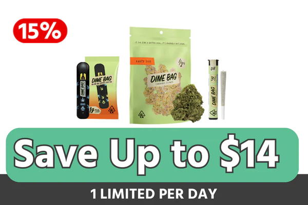 Dime Bag Flower + Preroll + Vape Bundle — 15% Off (Save Up to $14)