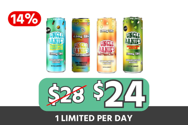 Uncle Arnies 12oz 100mg 4-Pack — $24 (Save $4 | 14% Off)