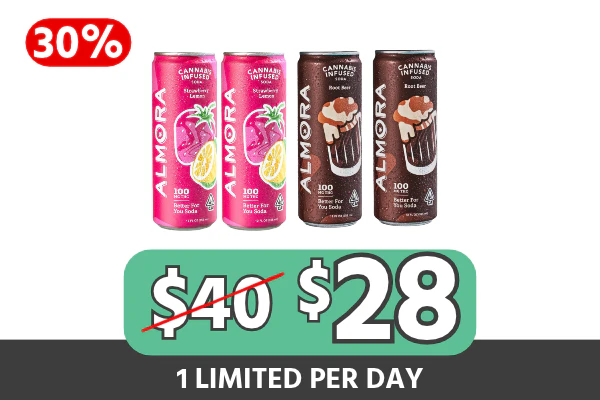 Almora Soda 4-Pack — $28 (Save $12 | 30% Off)