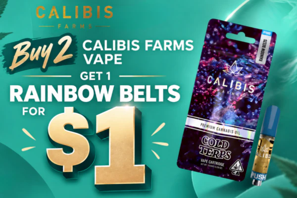 Calibis Farms Vape Penny Deal — Buy 2, Get Rainbow Belts for $1
