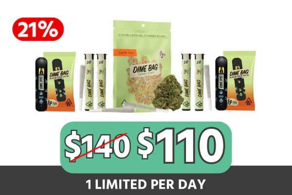 Dime Bag Flower + Vape + Preroll Bundle — $110 (Save $30 | 21% Off)