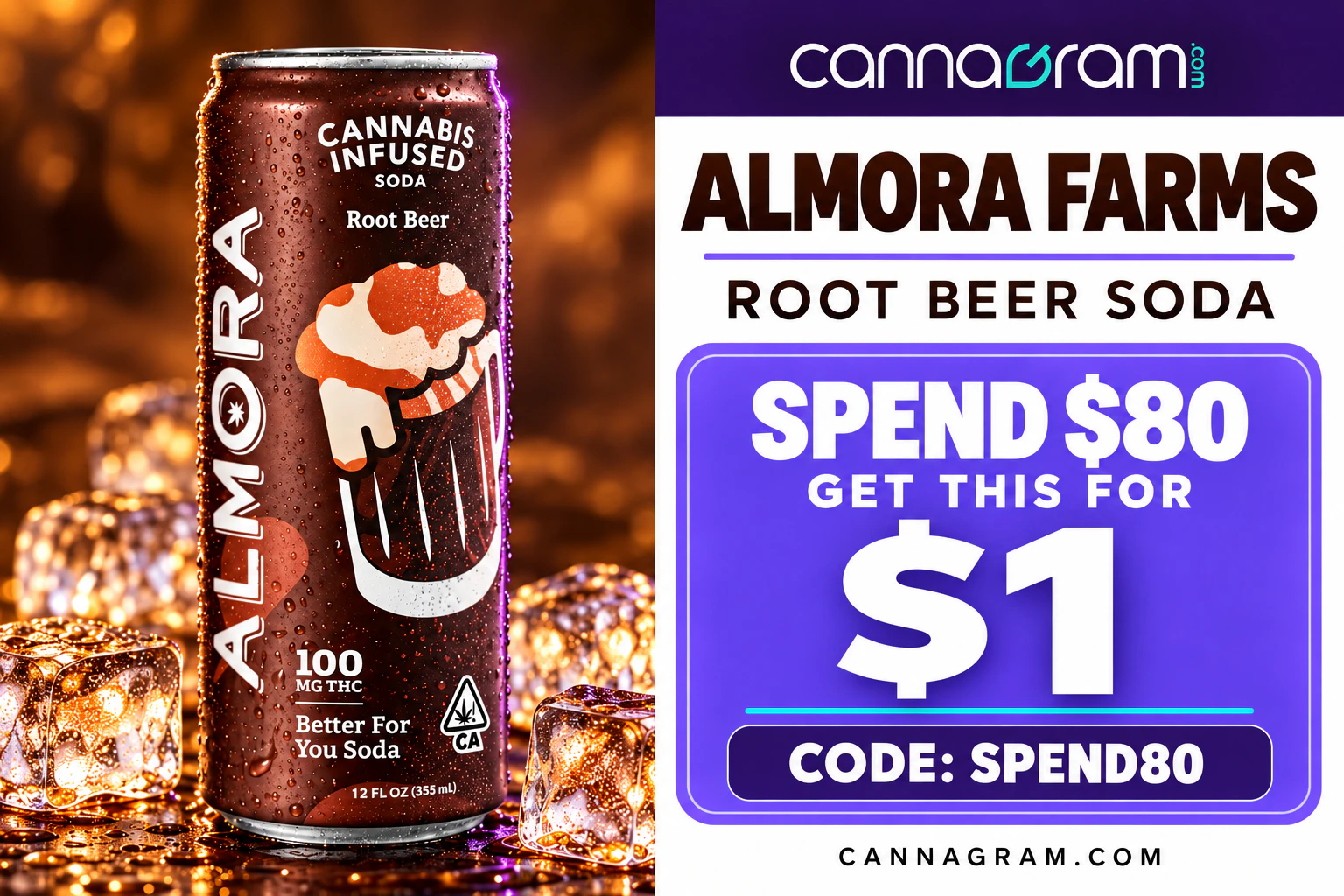 Spend $80 - Get Root Beer Soda | Almora Farms for $1