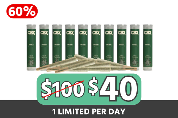 Mix and Match 10x CBX Prerolls for the price of 5! (Save $60 | 60% Off)
