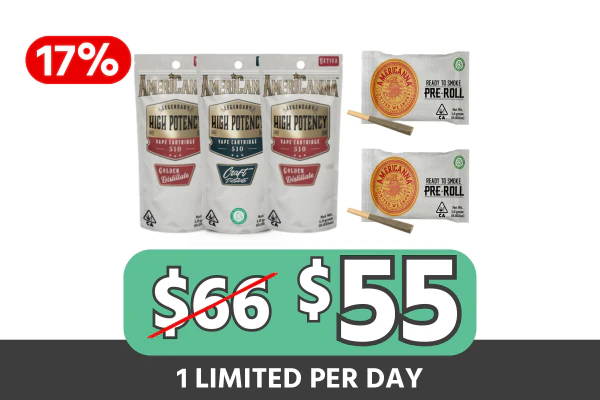  AmeriCanna Vape Trio + 2 Prerolls — $55 (Save $11 | 17% Off)