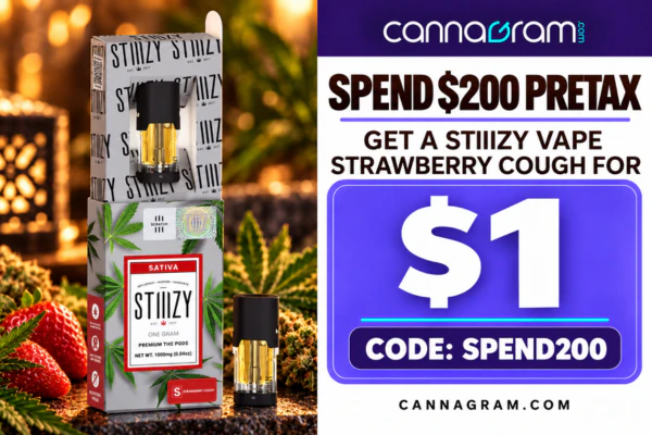 Spend $200 - Get a Stiiizy vape Strawberry Cough for $1