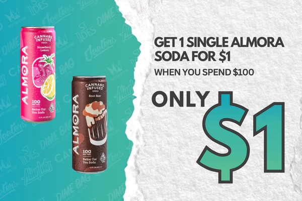 Spend $100 Get 1 single Almora Soda for $1 - Choose from Root beer or Strawberry Lemon