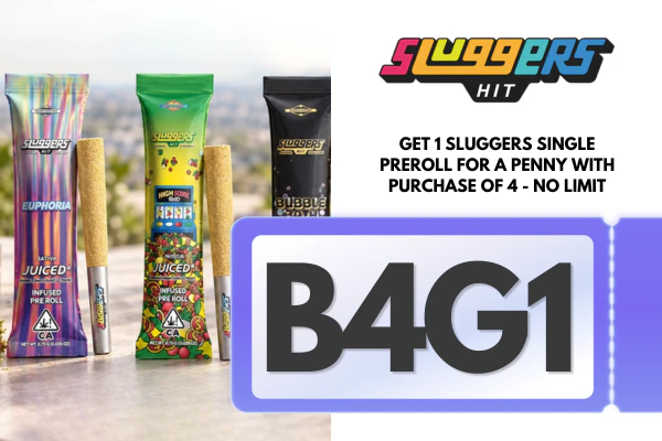 Get 1 Sluggers single preroll for a Penny! with purchase of 4