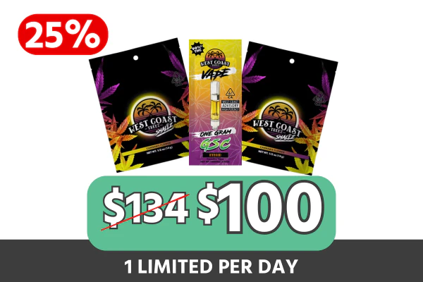 West Coast Treez Oz + 2 Vapes Bundle — $100 (Save $34 | 25% Off)