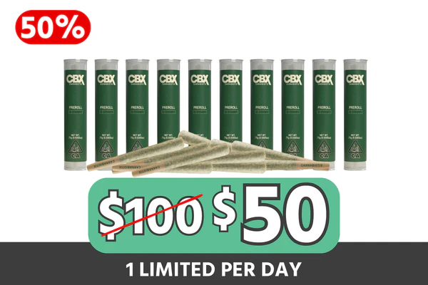 Mix and Match 10x CBX Prerolls for the price of 5! (Save $50 | 50% Off)
