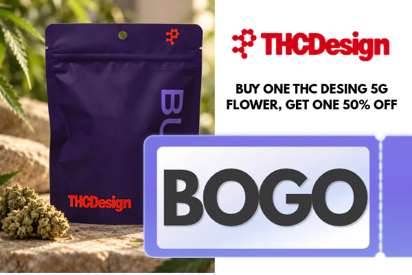 Buy one Thc Desing 5g Flower, Get one 50% Off