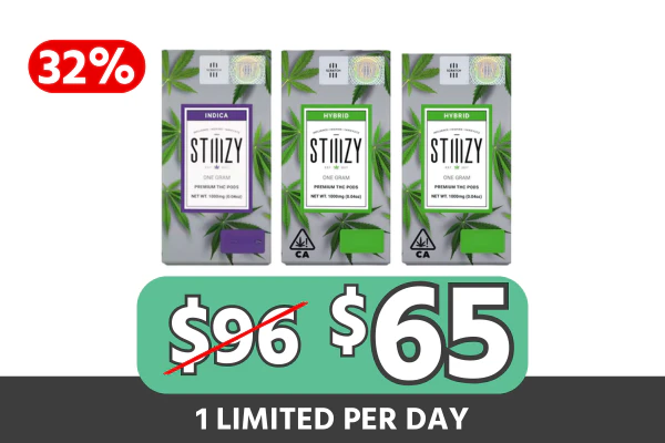 STIIIZY 1g Pod Trio — $65 (Save $31 | 32% Off)