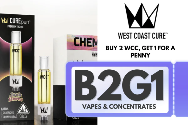 Buy 2, Get 1 for a penny - West Coast Cure Concentrates & Vapes