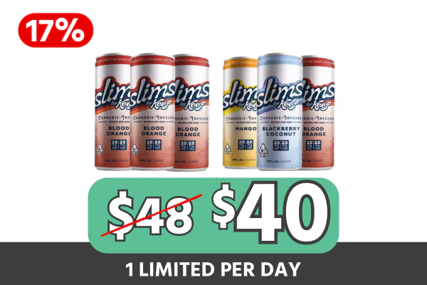 Keef Slims 1:1 Sparkling Water 6-Pack — $40 (Save $8 | 17% Off)