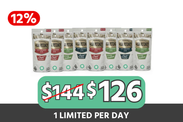 Americanna State Limit - Choose 8 Americanna Vapes for only $126 (Save $18 | 12.5% Off)