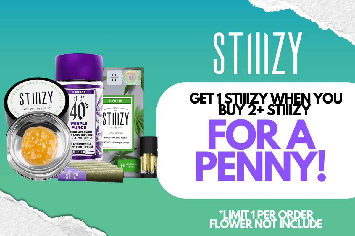  Stiiizy B2G1 Mix & Match (Limit 1 per order, excludes 7g 40's Flower )
