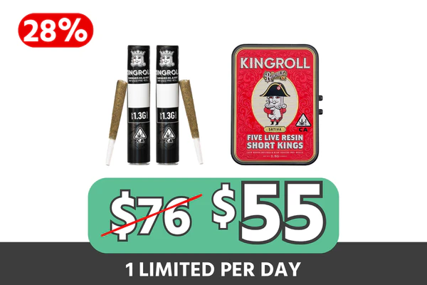 Kingroll Royale + 1.3g Preroll Bundle — $55 (Save $21 | 28% Off)