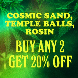 Cosmic Sand, Temple Balls and Rosin - Buy 2 get 20% off