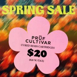 Pruf Cultivar Cured Resin Cartridges - $20