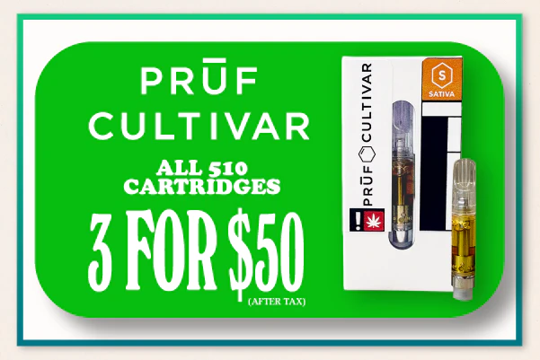 Pruf Cultivar - 3 for $50 Cartridges